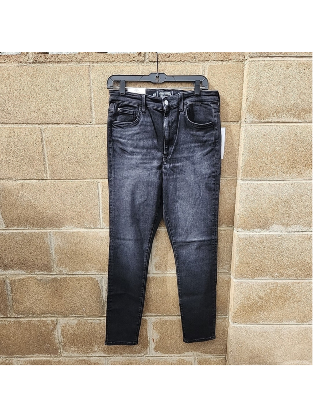 H&M Black Skinny High Rise Stretch Jeans XL